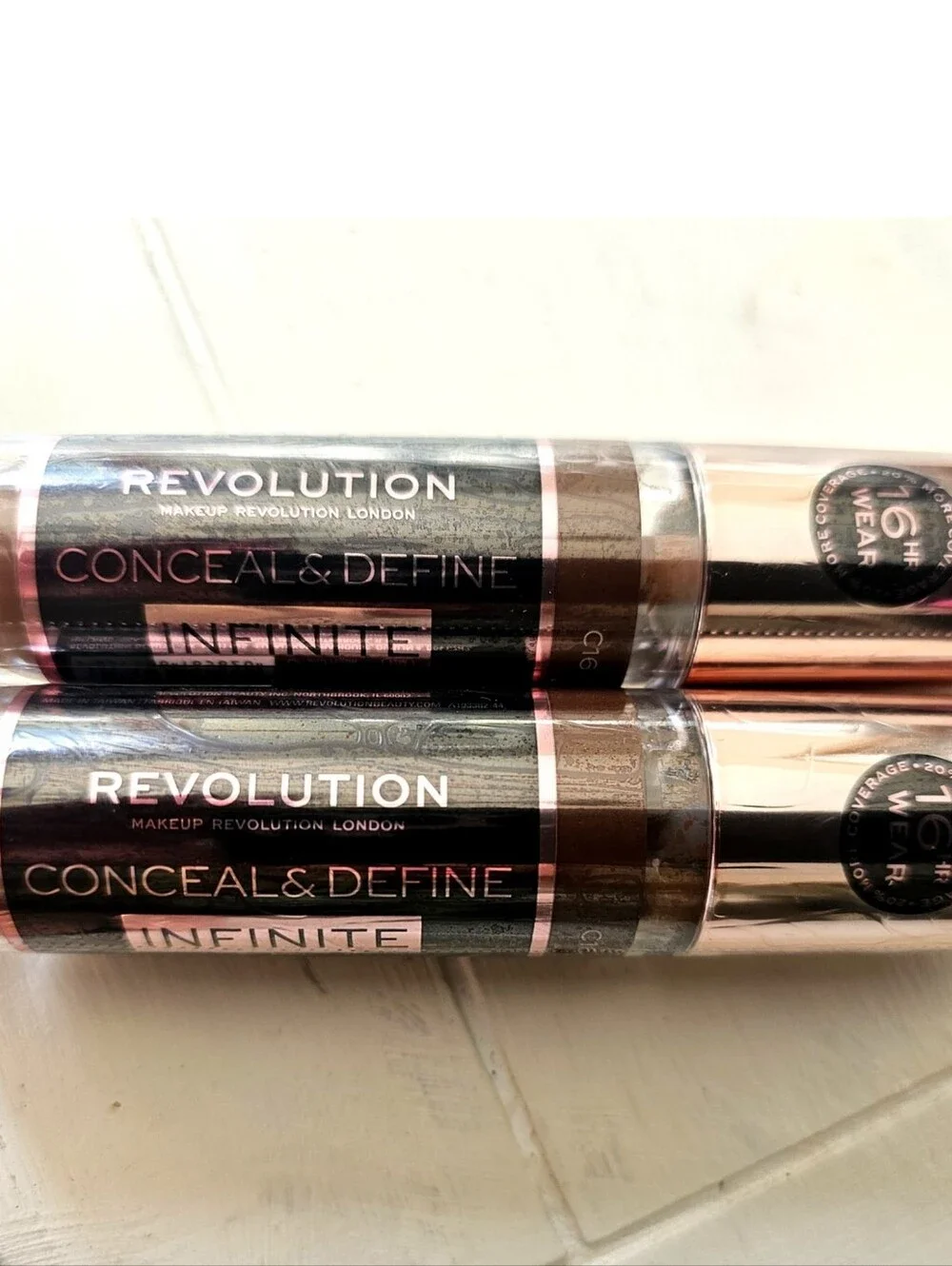 8pc Bundle Lot Revolution Dark Skin Tone Makeup Concealer, Brightness, Hydration